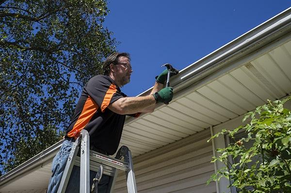 we can usually come out for gutter repair within 24-48 hours of your initial call